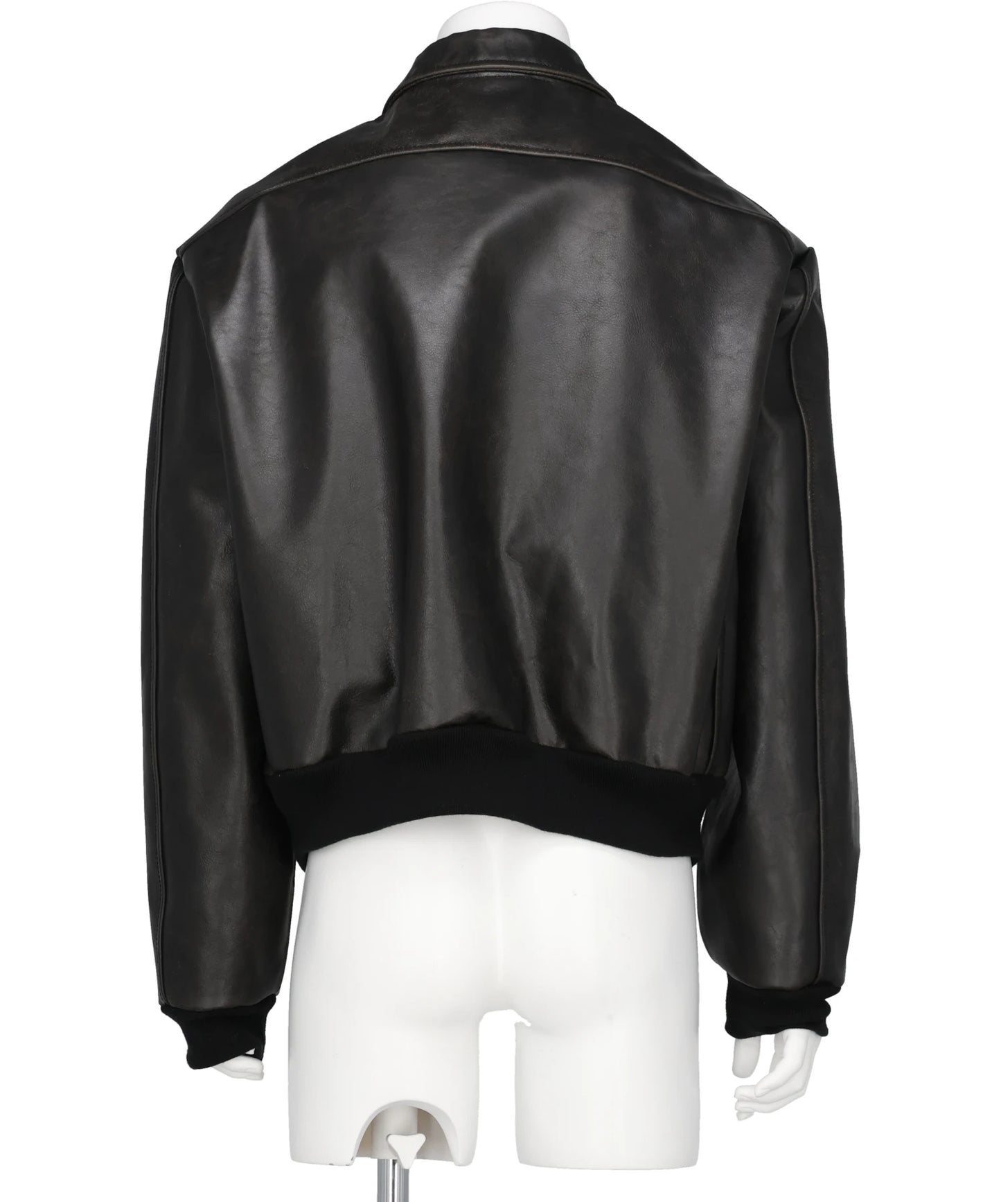 CRACKED LEATHER FLIGHT JACKET