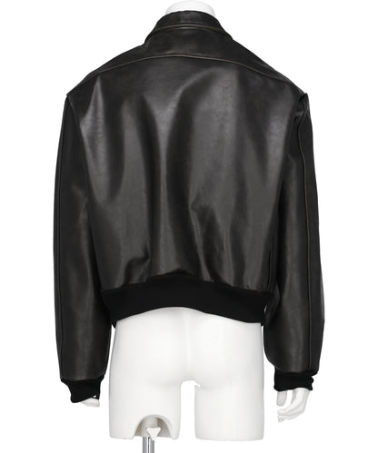 CRACKED LEATHER FLIGHT JACKET