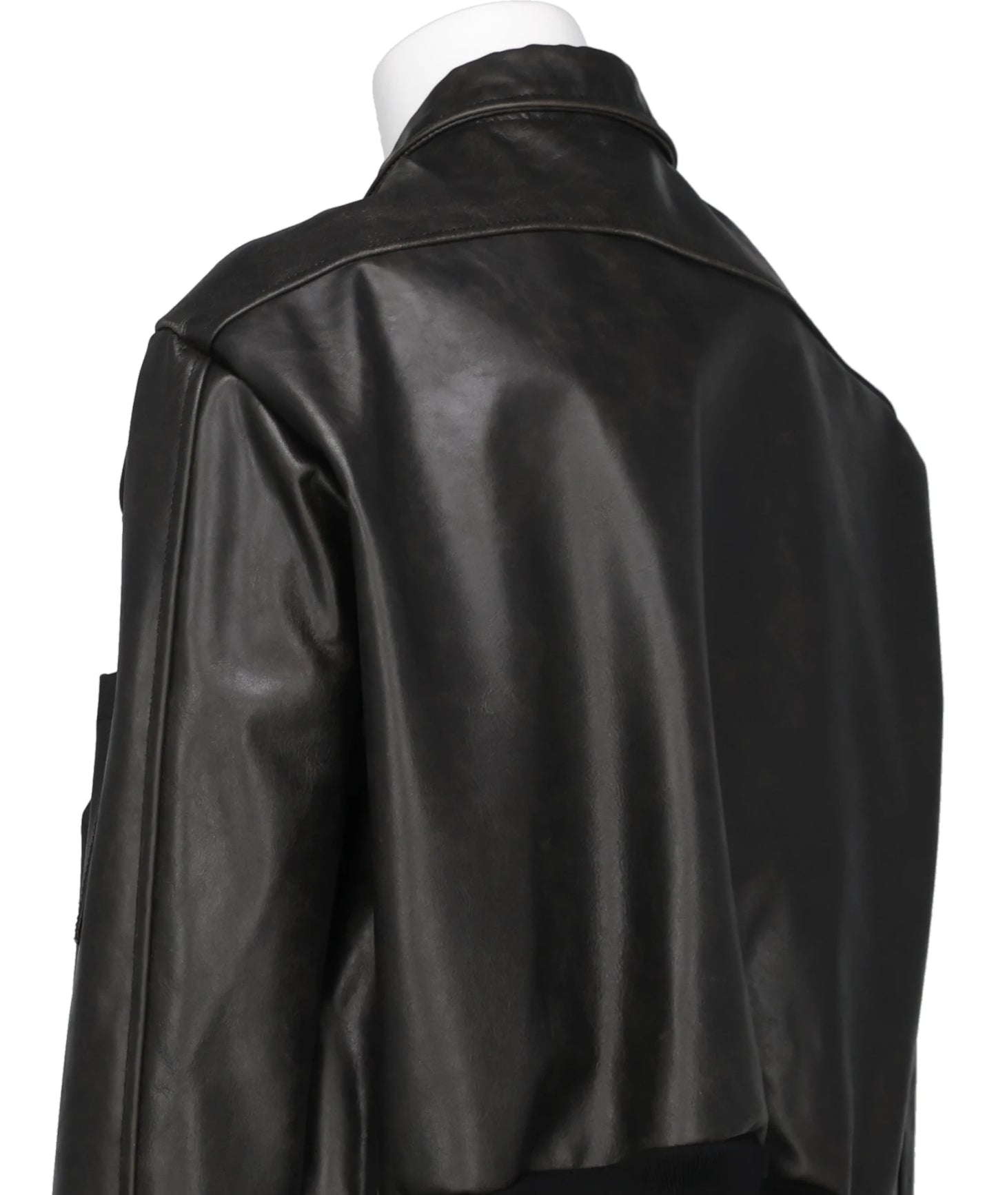 CRACKED LEATHER FLIGHT JACKET