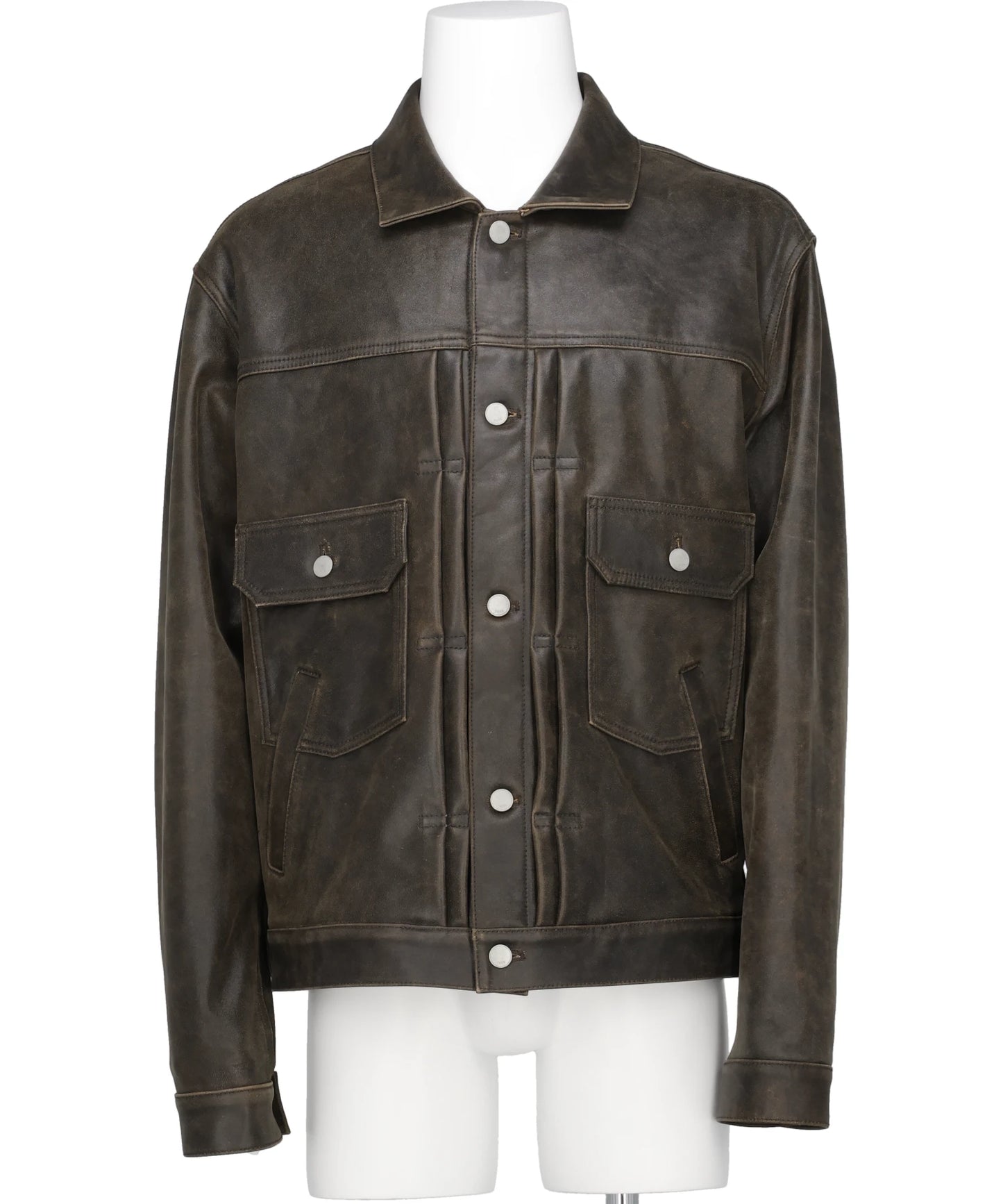 YOKE(ヨーク) 2026SS CRACKED LEATHER TRUCKER JACKET YK26SS01159B YOKE(ヨーク) 2026SS CRACKED LEATHER TRUCKER JACKET YK26SS01159B