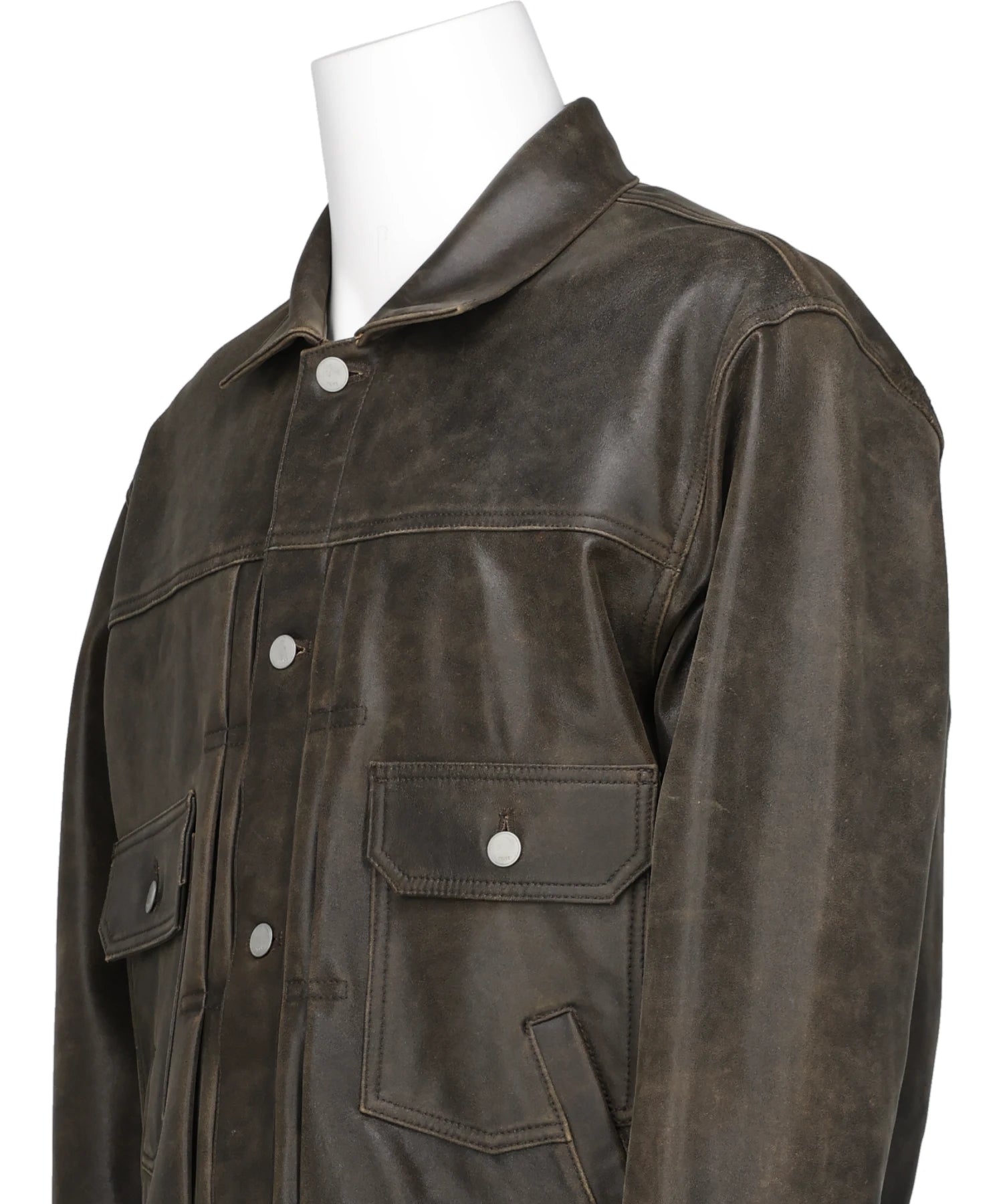 YOKE(ヨーク) 2026SS CRACKED LEATHER TRUCKER JACKET YK26SS01159B YOKE(ヨーク) 2026SS CRACKED LEATHER TRUCKER JACKET YK26SS01159B