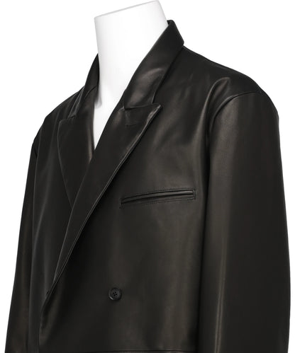SHEEP LEATHER DOUBLE BRESTED BLEAZER