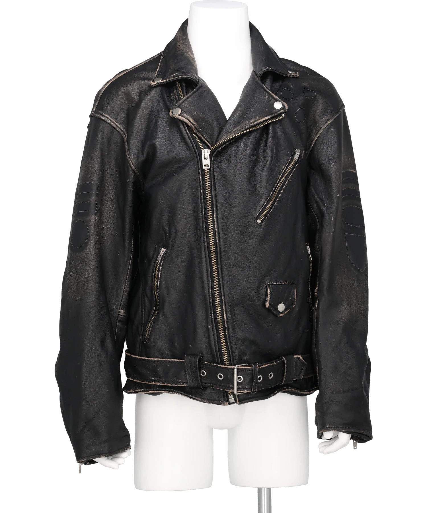 KAMIYA(カミヤ)DISTRESSED LEATHER BIKER JACKET