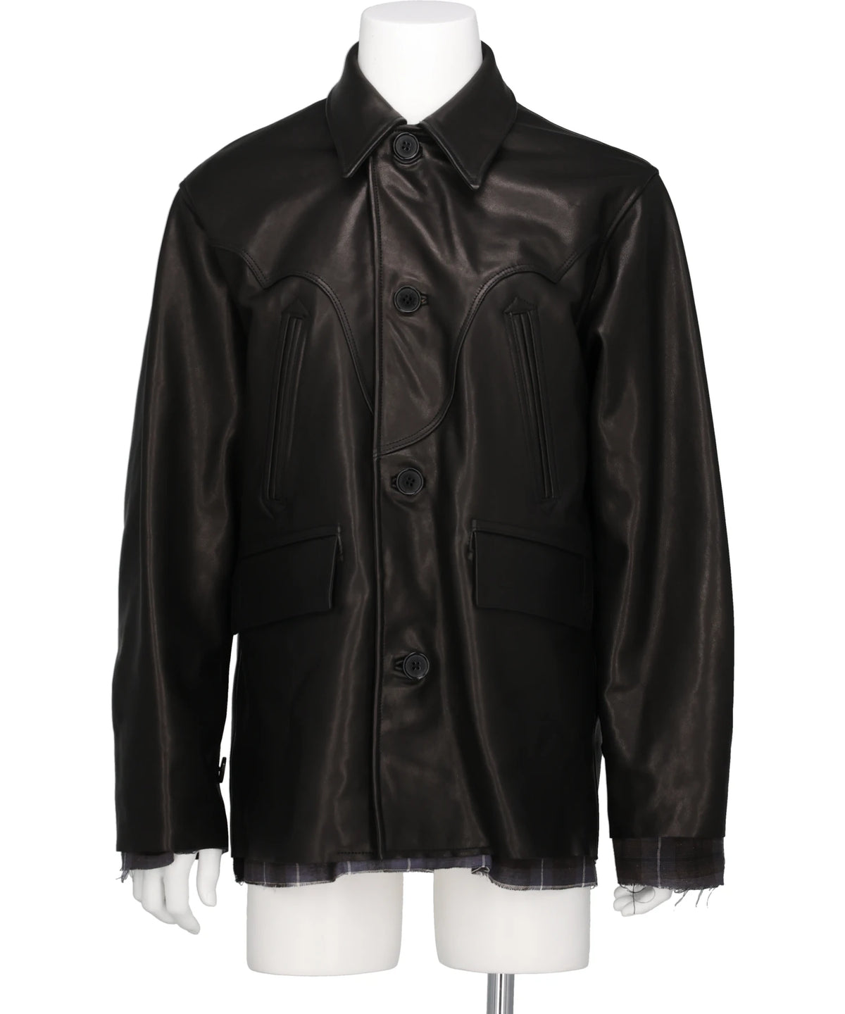 DAIRIKU(ダイリク) 2026AW SHINIG COLLAR LEATHER JACKET DA-26AW-O2
