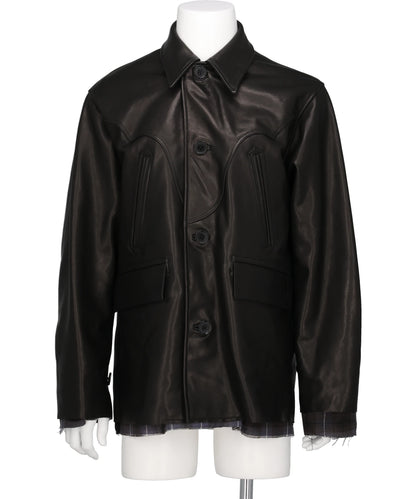 DAIRIKU(ダイリク) 2026AW SHINIG COLLAR LEATHER JACKET DA-26AW-O2