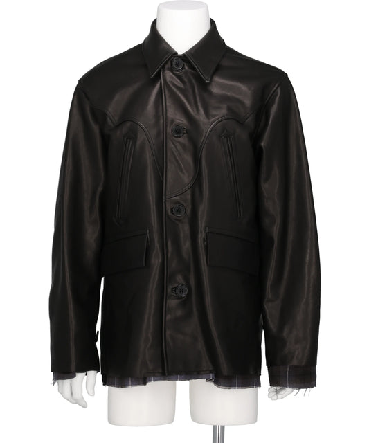 DAIRIKU(ダイリク) 2026AW SHINIG COLLAR LEATHER JACKET DA-26AW-O2