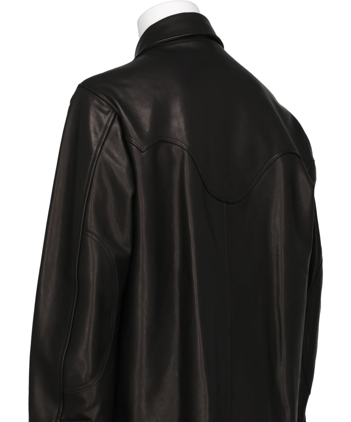 SHINIG COLLAR LEATHER JACKET