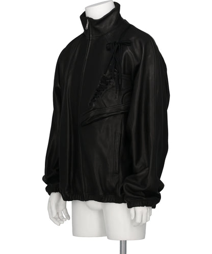 BASKETBALL SHOE POCKET LEATHER JACKET