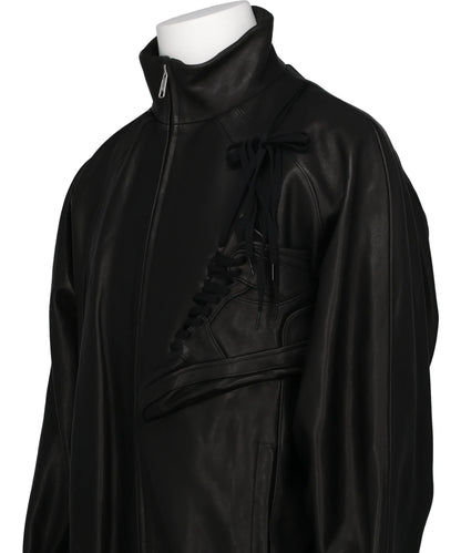 BASKETBALL SHOE POCKET LEATHER JACKET