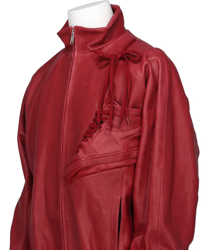 BASKETBALL SHOE POCKET LEATHER JACKET