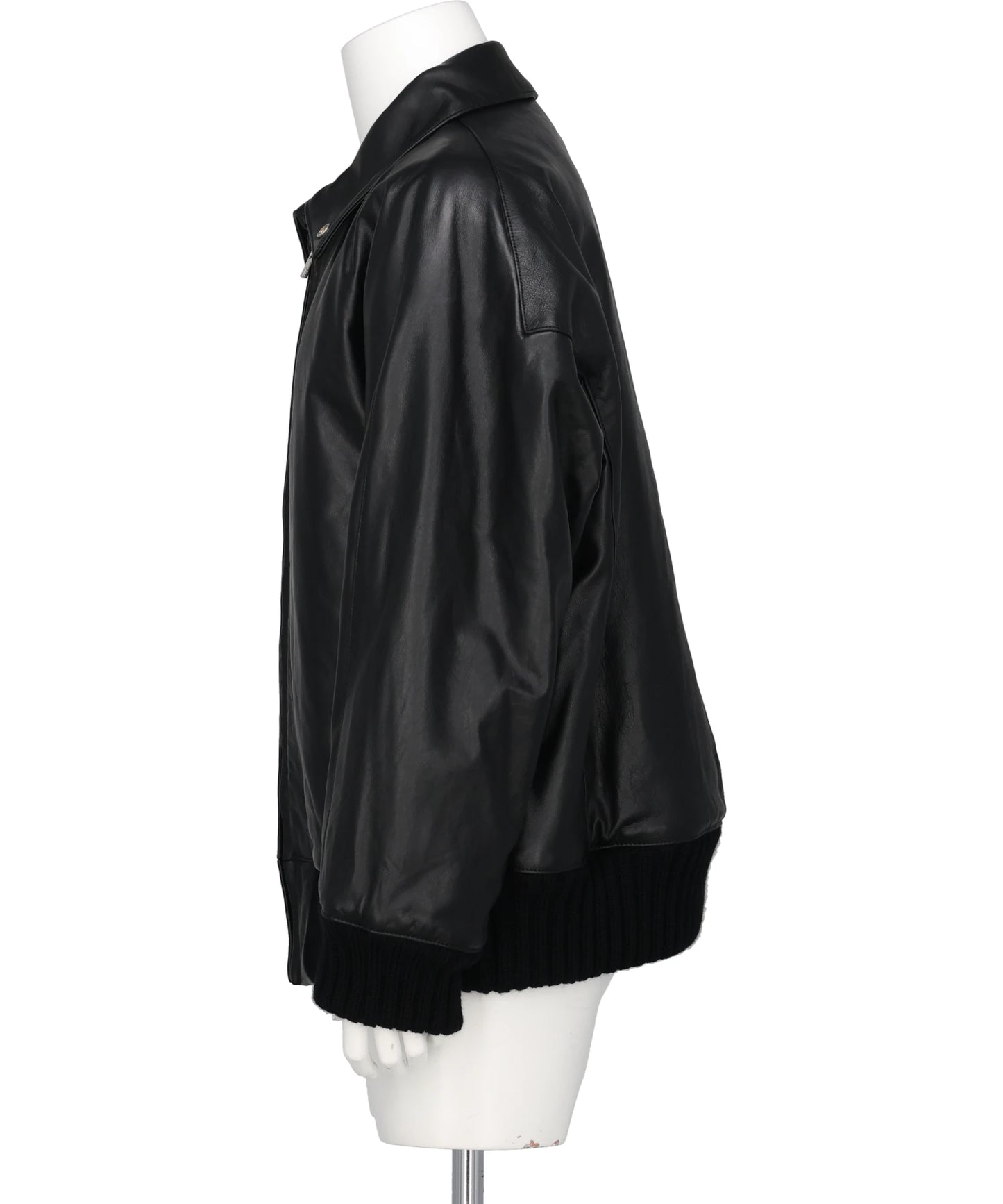 LEATHER ZIP-UP BLOUSON