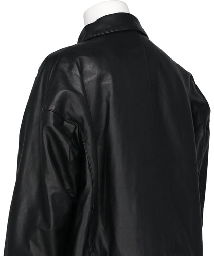 LEATHER ZIP-UP BLOUSON