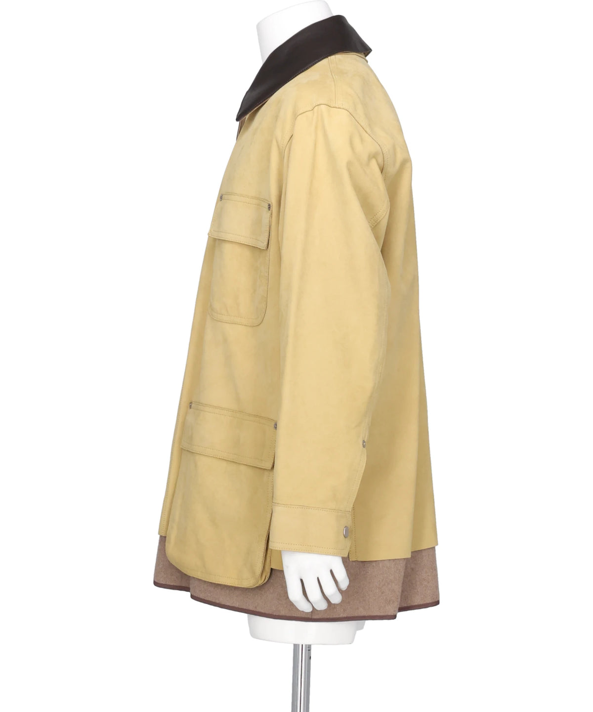 ヌバックレザー カバーオールジャケット