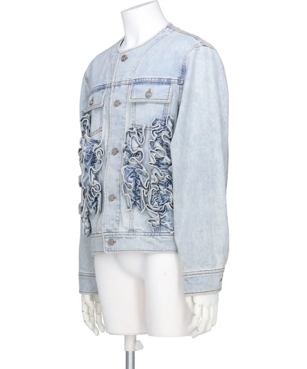 RUFFLE DENIM JACKET
