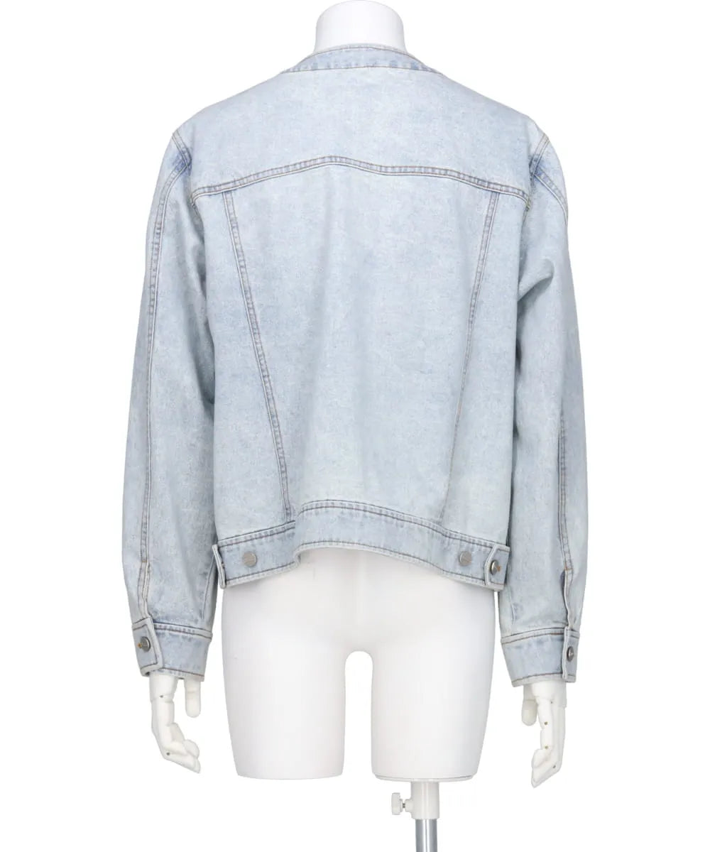RUFFLE DENIM JACKET