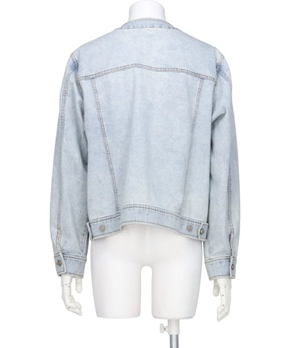 RUFFLE DENIM JACKET