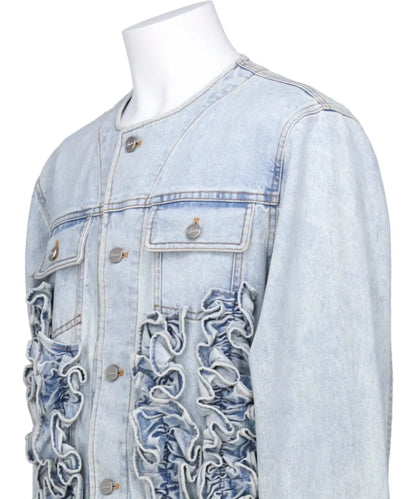 RUFFLE DENIM JACKET