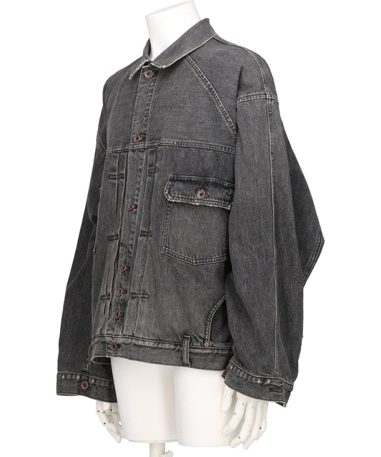 "INCEPTION" VINTAGE WASHED DENIM JACKET