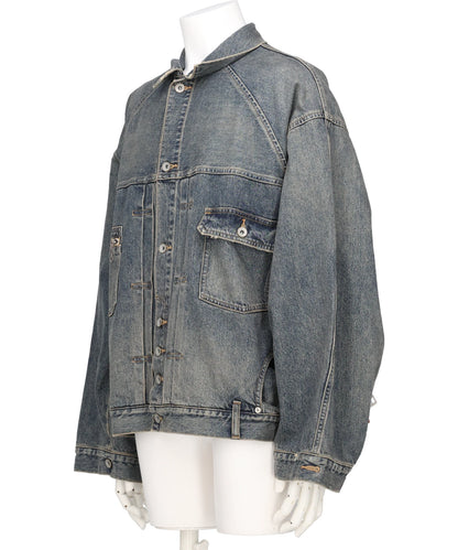 "INCEPTION" VINTAGE WASHED DENIM JACKET
