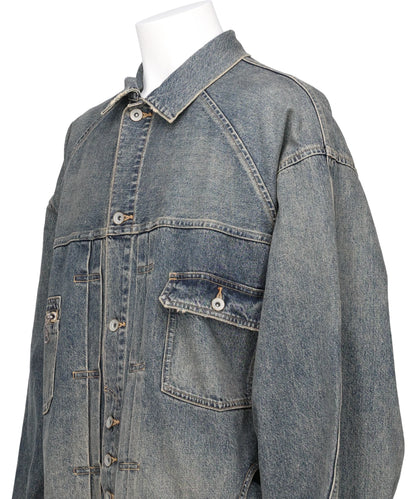 "INCEPTION" VINTAGE WASHED DENIM JACKET