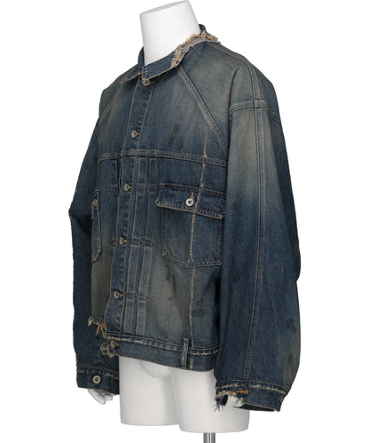"80YEAR" DAMAGE DENIM JACKET