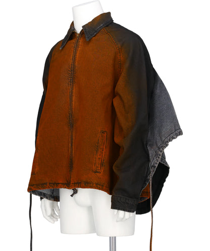 CONVERTIBLE HOODED DENIM JACKET