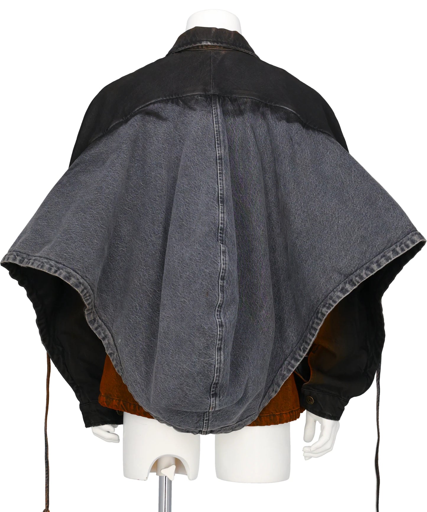 CONVERTIBLE HOODED DENIM JACKET