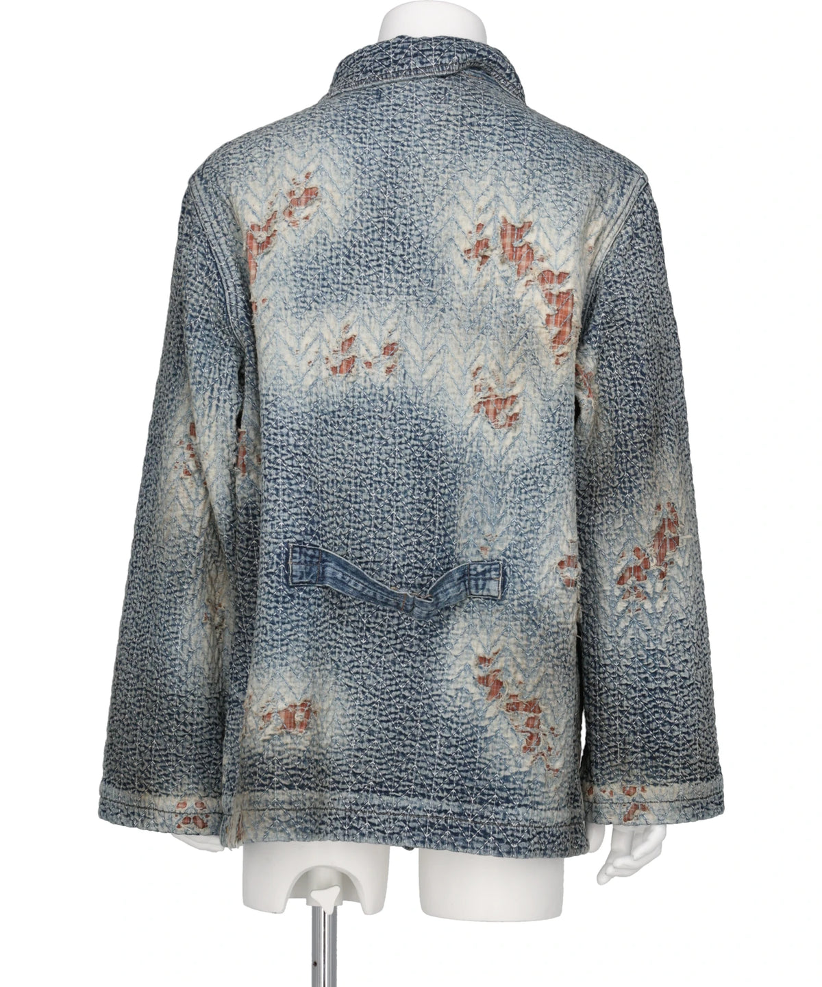 "BORO" DENIM SHAWL COLLAR JACKET
