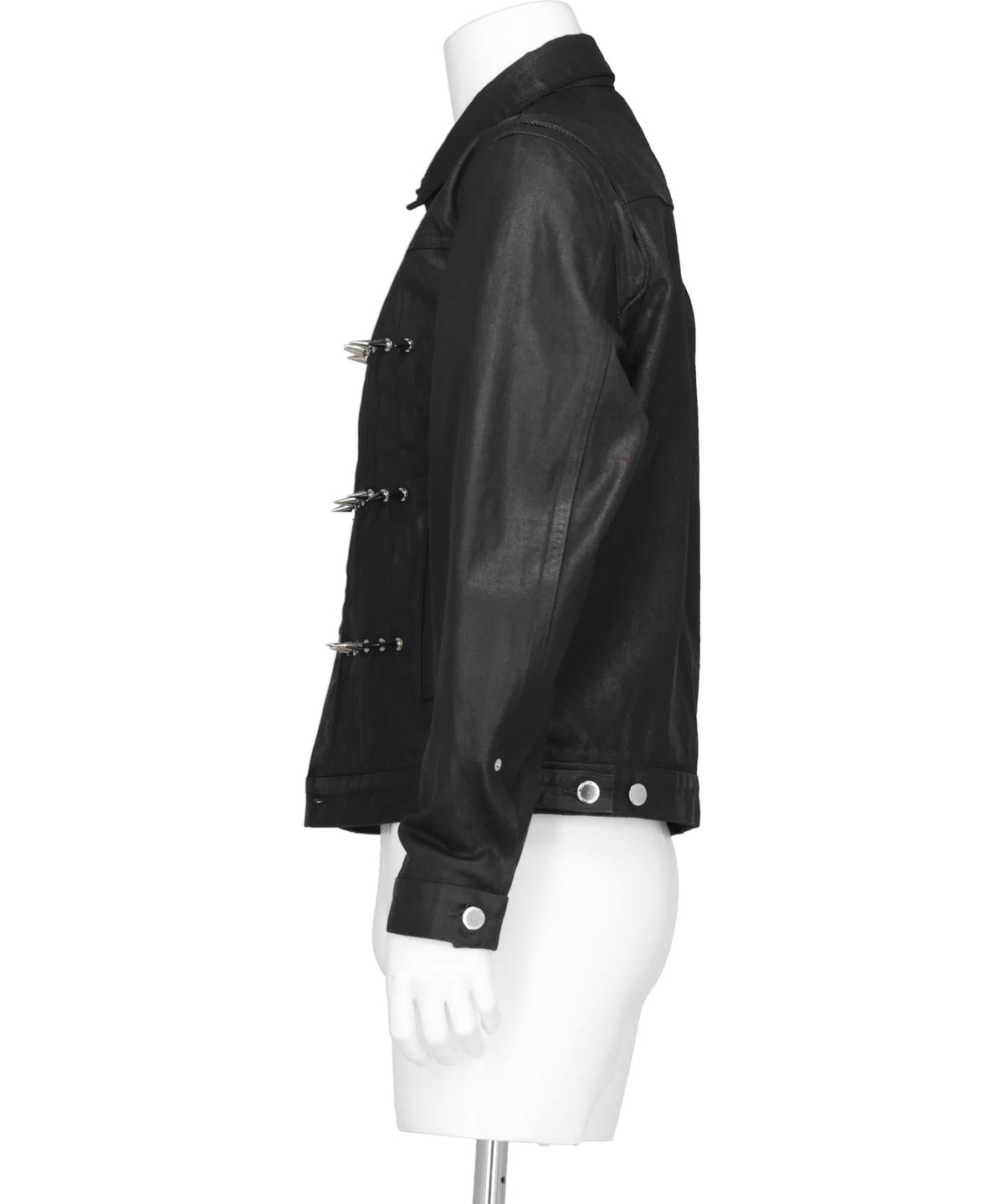 WASHED DENIM STUDDED JACKET