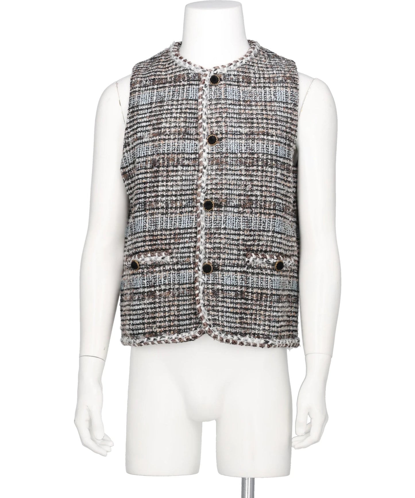 VIVIANO(ヴィヴィアーノ) 2026AW MELANGE TWEED GILET VM-AW26-V02