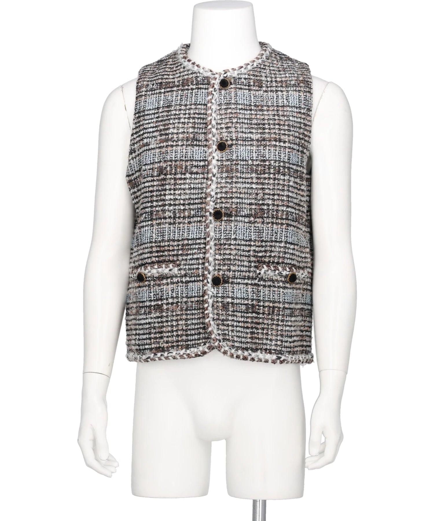 VIVIANO(ヴィヴィアーノ) 2026AW MELANGE TWEED GILET VM-AW26-V02