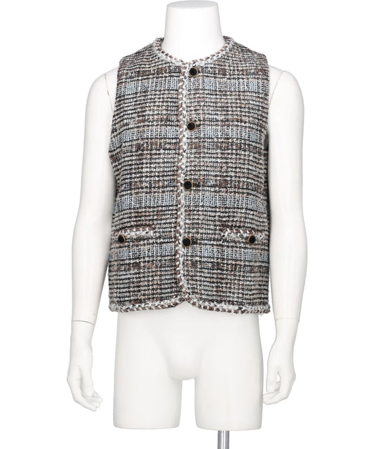 VIVIANO(ヴィヴィアーノ) 2026AW MELANGE TWEED GILET VM-AW26-V02