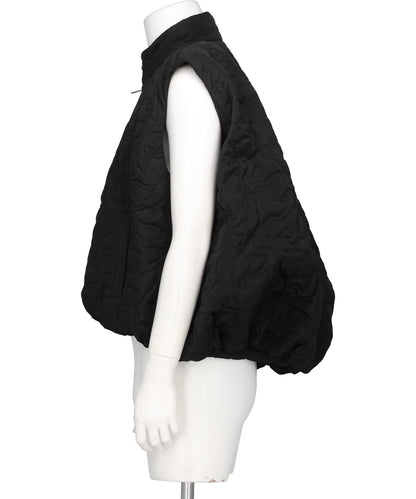 FLOWER PATTERN QUILTED GILET