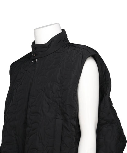 FLOWER PATTERN QUILTED GILET