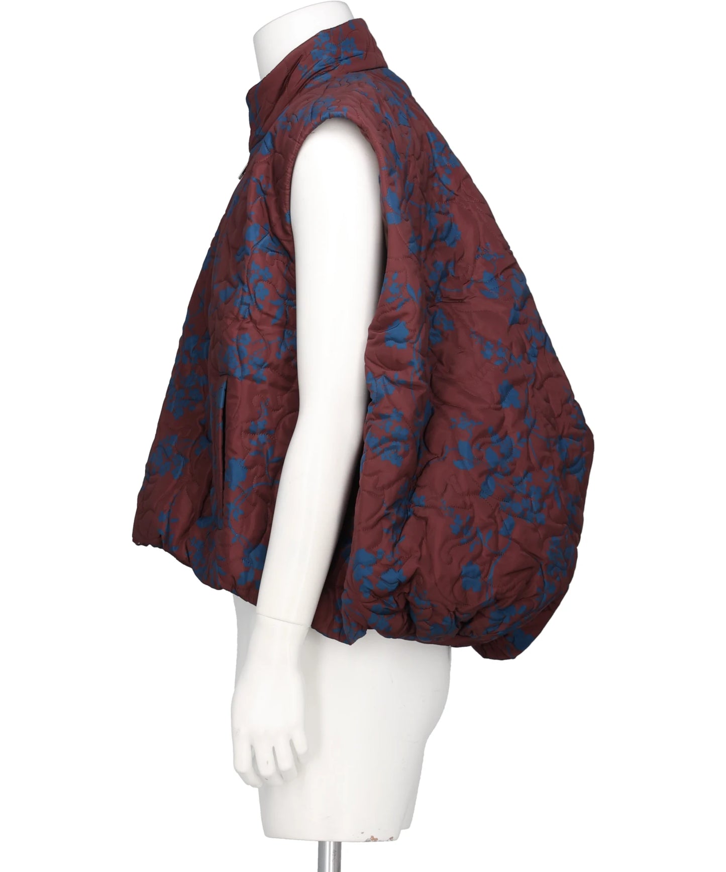 FLOWER PATTERN QUILTED GILET