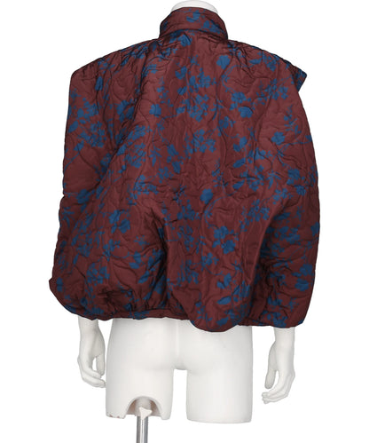 FLOWER PATTERN QUILTED GILET
