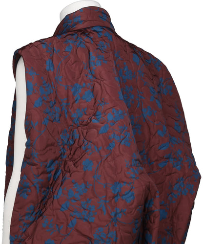 FLOWER PATTERN QUILTED GILET