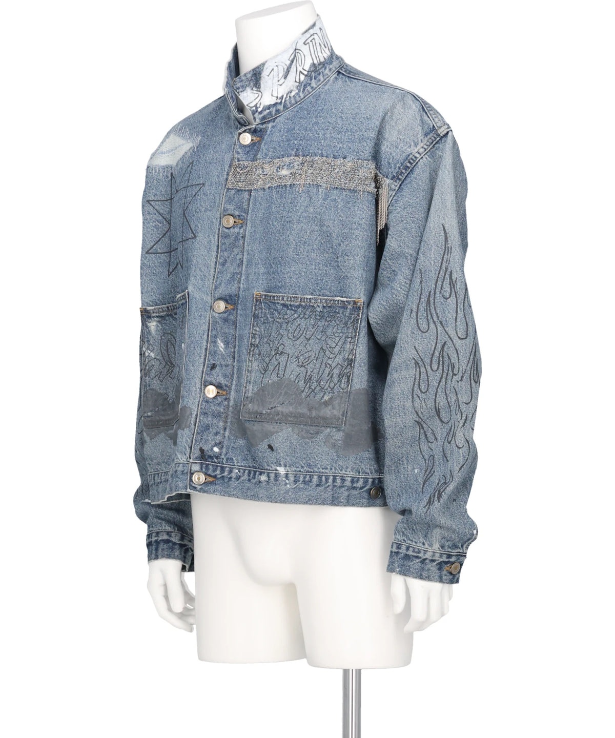CHAIN DENIM BLOUSON