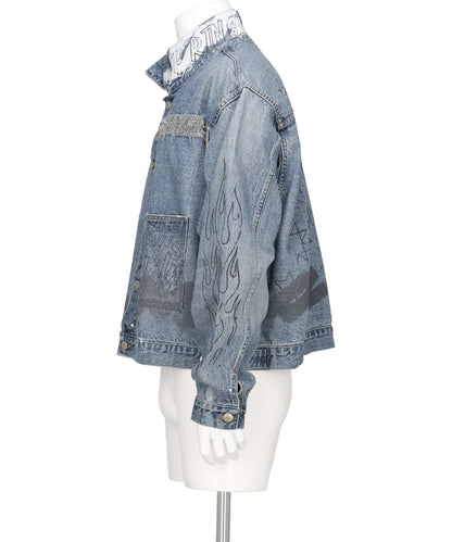 CHAIN DENIM BLOUSON