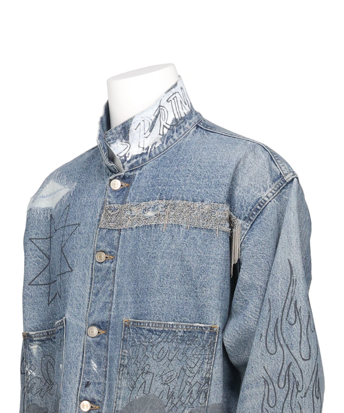 CHAIN DENIM BLOUSON