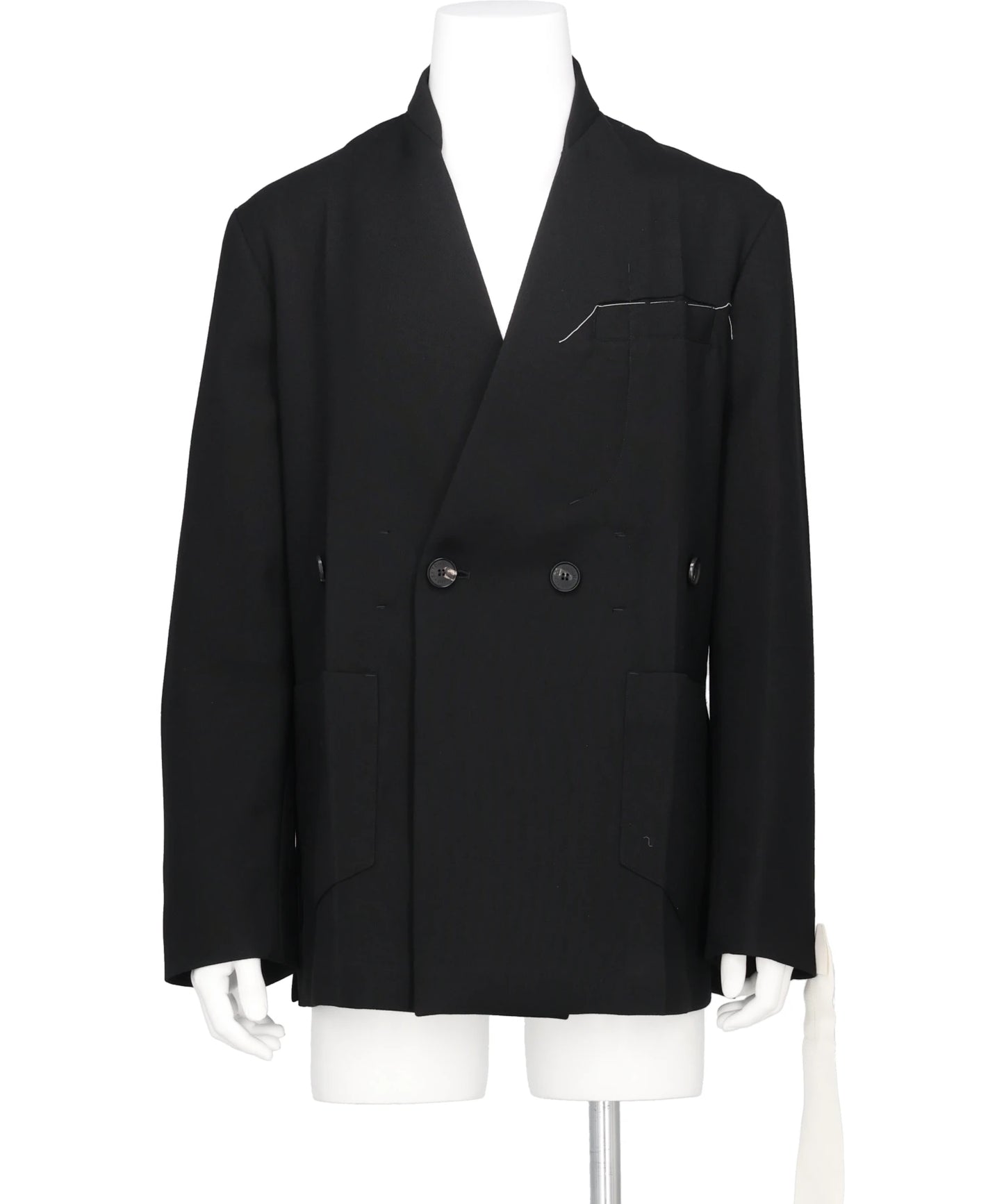 SETCHU(セッチュウ）2026SS NO LAPEL ORIGAMI JACKET MAKISU WOOL U261J014W060