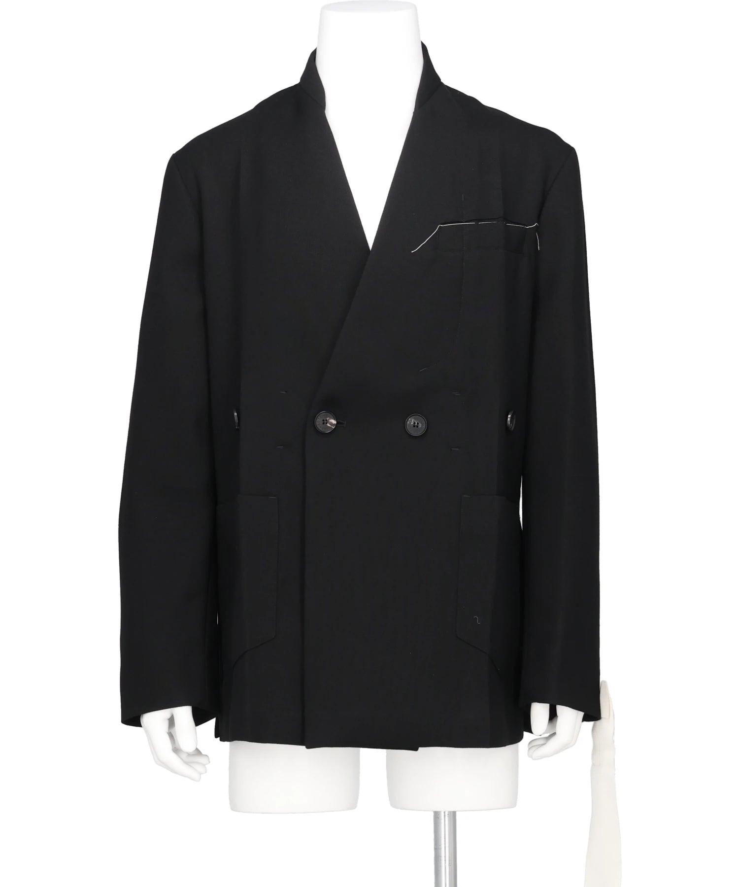 SETCHU(セッチュウ）2026SS NO LAPEL ORIGAMI JACKET MAKISU WOOL U261J014W060