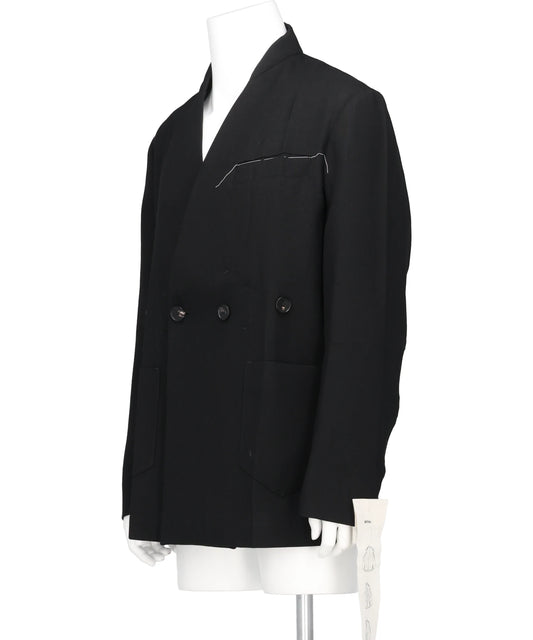 NO LAPEL ORIGAMI JACKET MAKISU WOOL