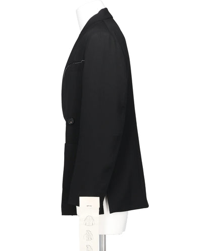 NO LAPEL ORIGAMI JACKET MAKISU WOOL