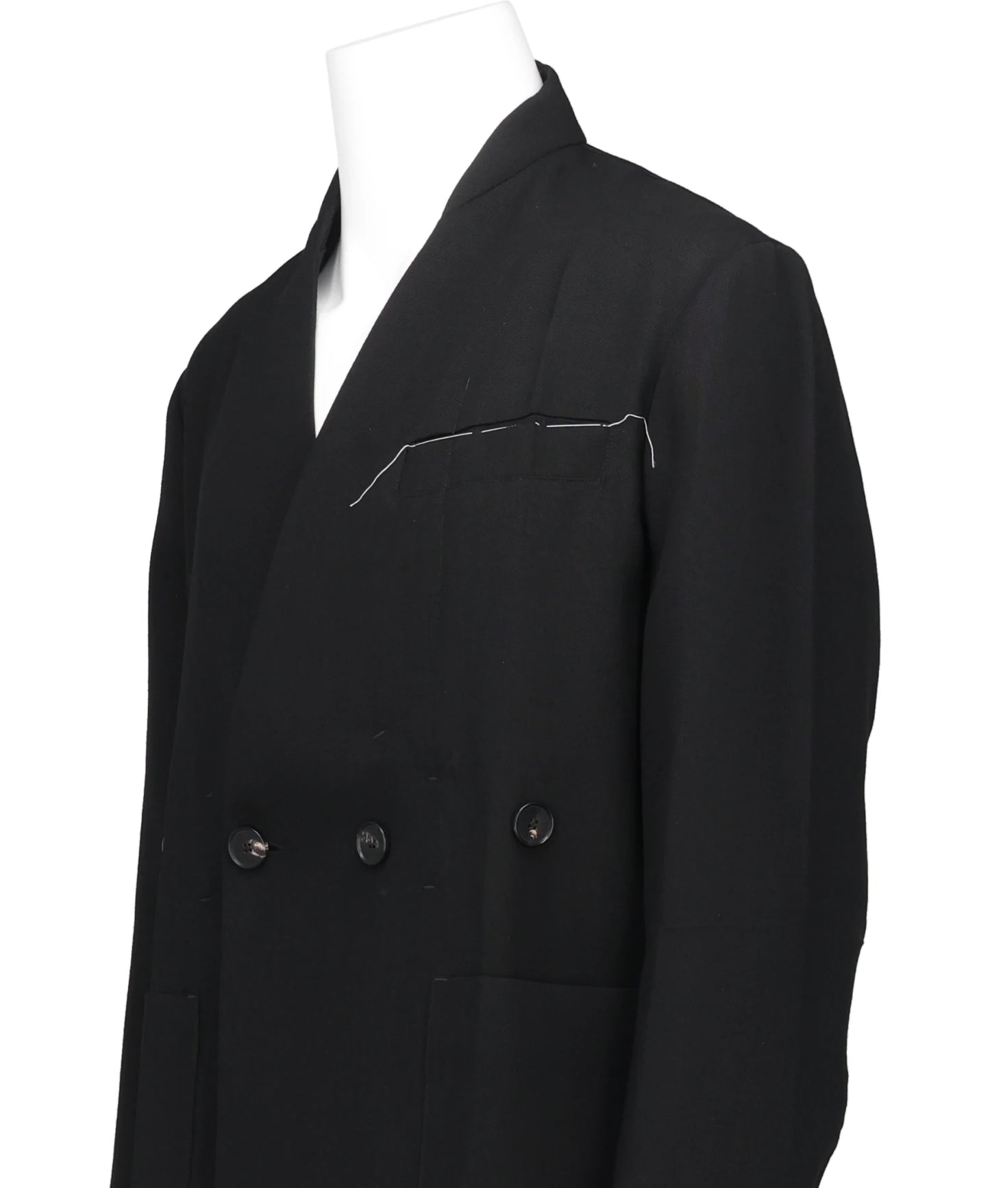 NO LAPEL ORIGAMI JACKET MAKISU WOOL