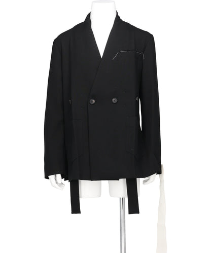 NO LAPEL ORIGAMI JACKET MAKISU WOOL