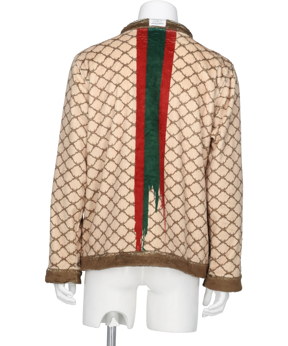 FUR TRANSFER COLLARLESS JACKET