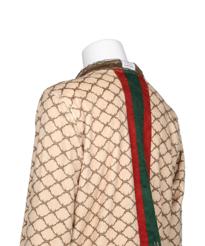 FUR TRANSFER COLLARLESS JACKET