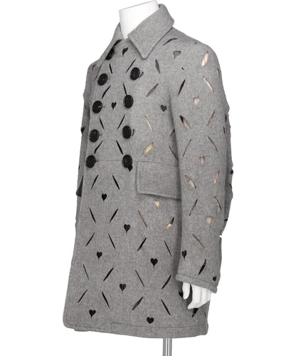 HEART HOLE PEA COAT