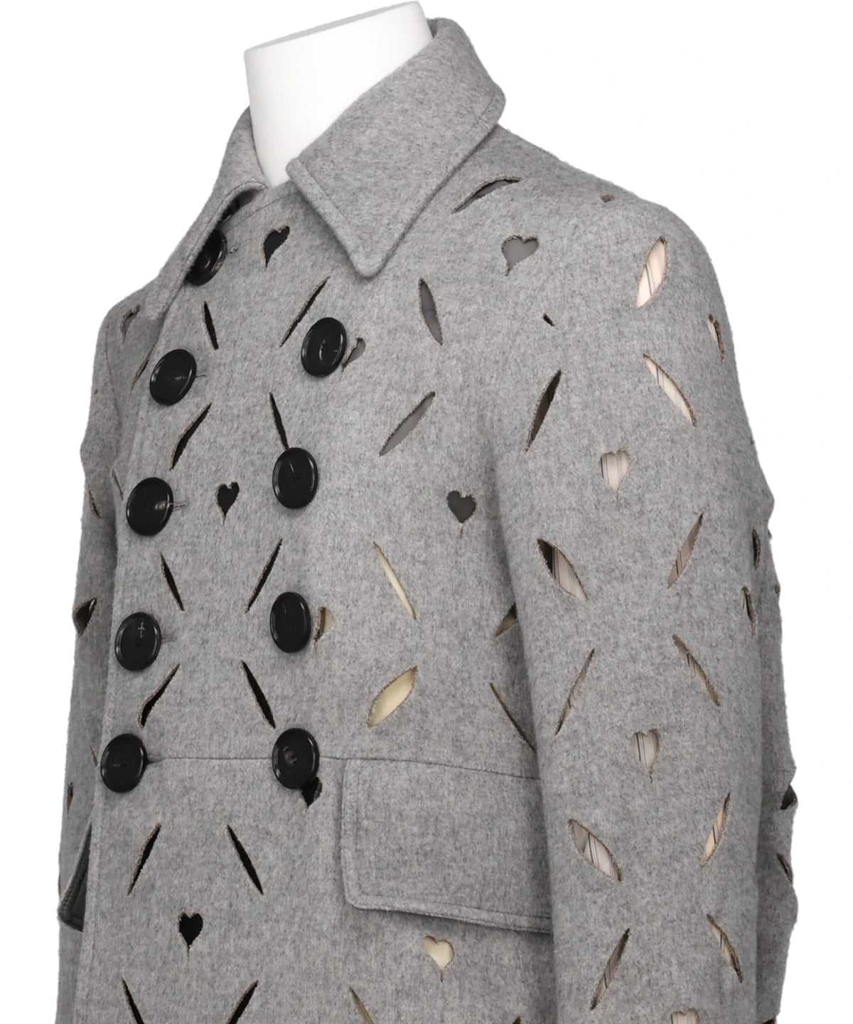 HEART HOLE PEA COAT